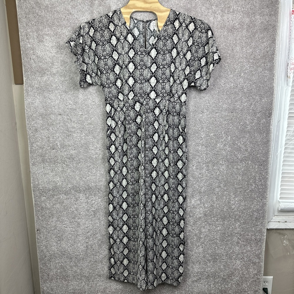 Uncle‎ Frank Cropped Jumpsuit Snakeskin Style 24010 Women's Size Small